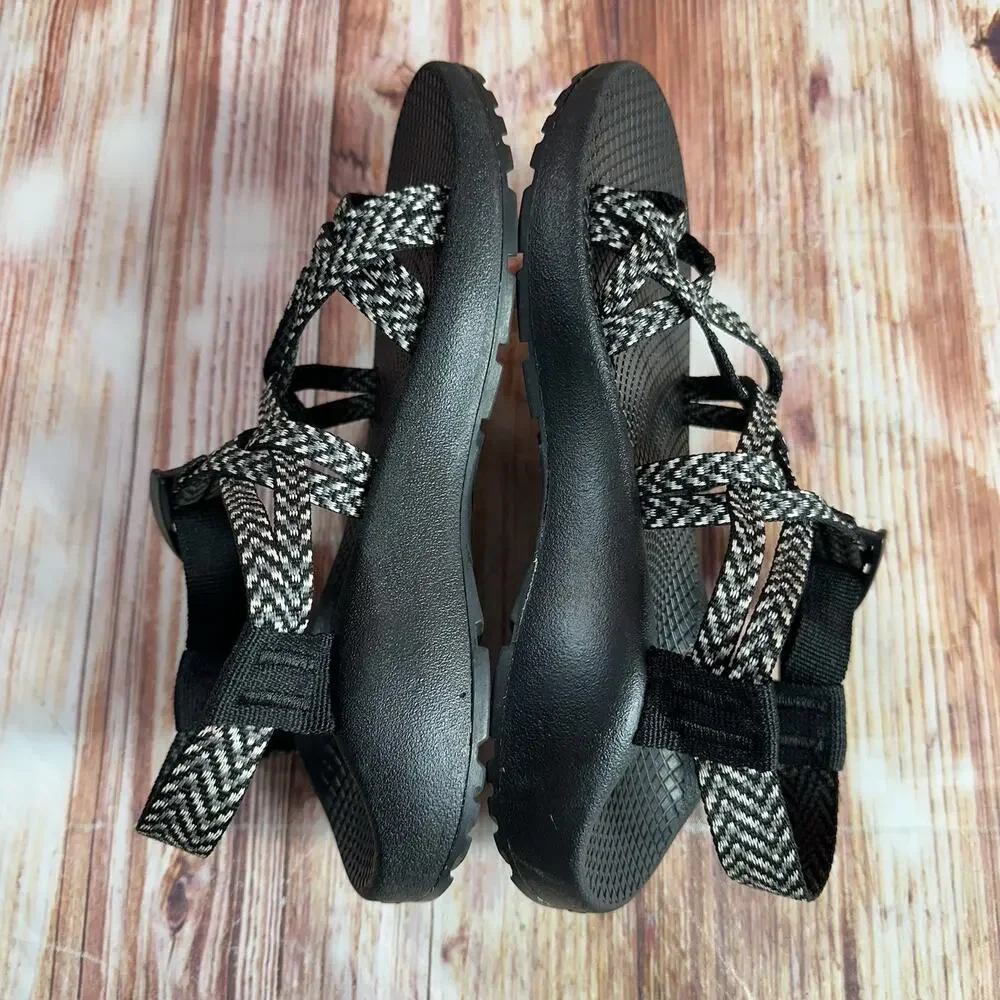 Chaco ZX/2 Womens Size 7 Black Gray Classic Strappy Sandals Open Toe Loop Shoes - Picture 6 of 10